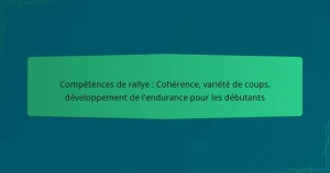 Compétences de rallye : Cohérence, variété de coups, développement de l’endurance pour les débutants