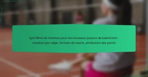 Système de notation pour les nouveaux joueurs de badminton : notation par rallye, formats de match, attribution des points